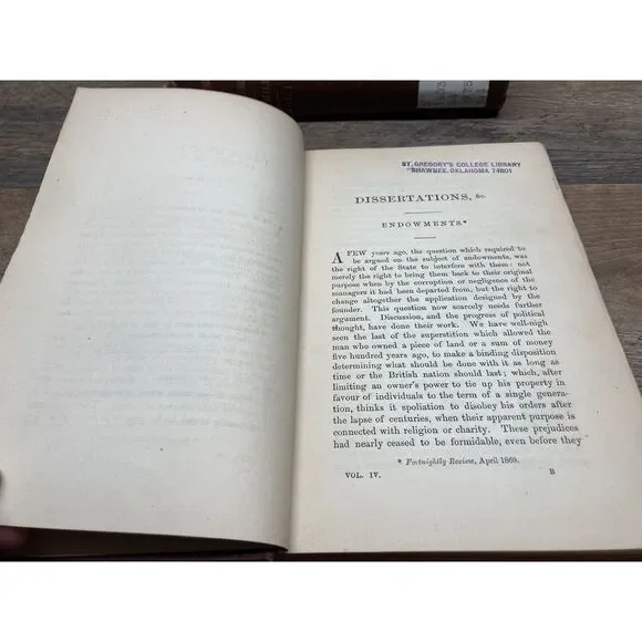 Dissertations and Discussions J.S. Mill Historical 4 Vol Set RARE‎